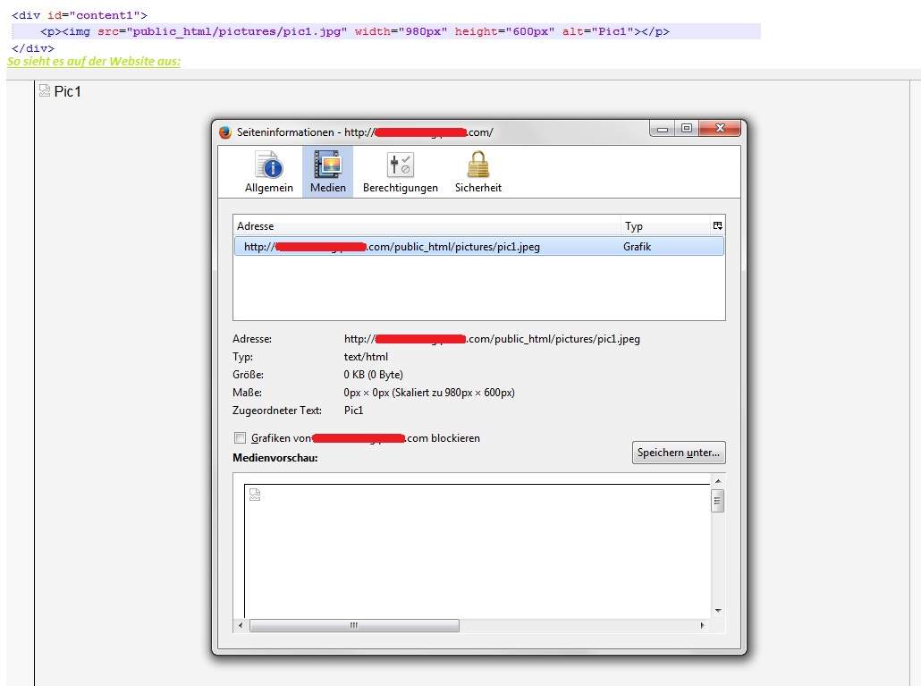 [HTML] Bild wird nicht angezeigt, trotz richtigem Pfad und richtiger Schreibweise (Webseite ...