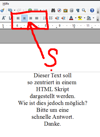 Das Bild , so wie das Ergebnis als HTML Text aussehen soll. - (Computer, Technik, Technologie)