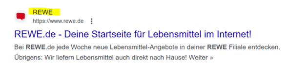 html: Wie kann ich den Namen einer Seite über dem Titel in der Google Suche anpassen?