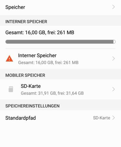 Huawei Handy Nutzt Den Sd Speicher Nicht Technik Smartphone Elektronik