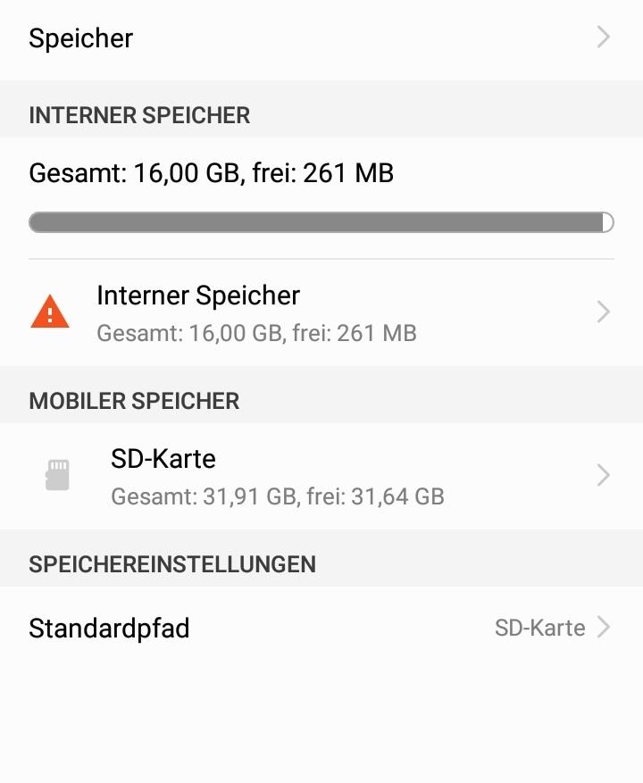 Huawei Handy Nutzt Den Sd Speicher Nicht Technik Smartphone Elektronik