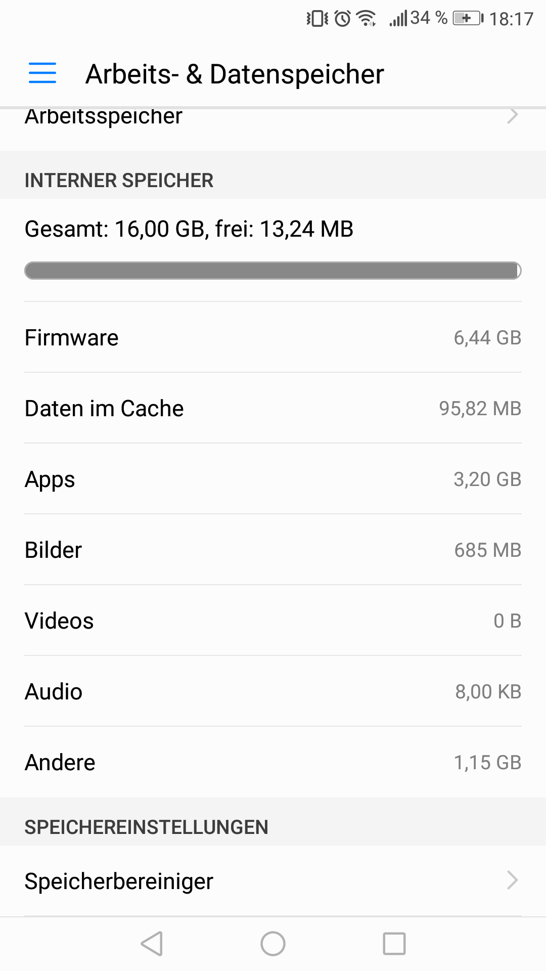 Huawei P8 Lite 2017 Speicher Voll Huawei p8 lite 2017 interner Speicher voll? (Handy, Android)