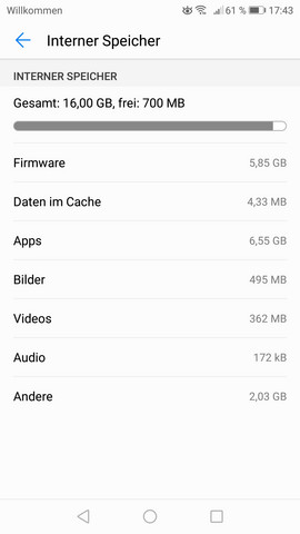 Huawei P8 Lite Immer Speicher Voll Technik Handy Technologie