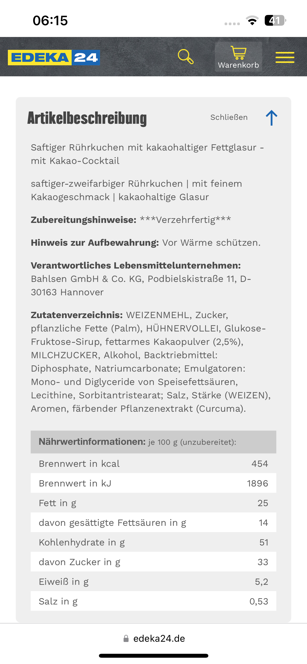 Hund hat halben Marmor Kuchen von Bahlsen gefressen? (Gesundheit