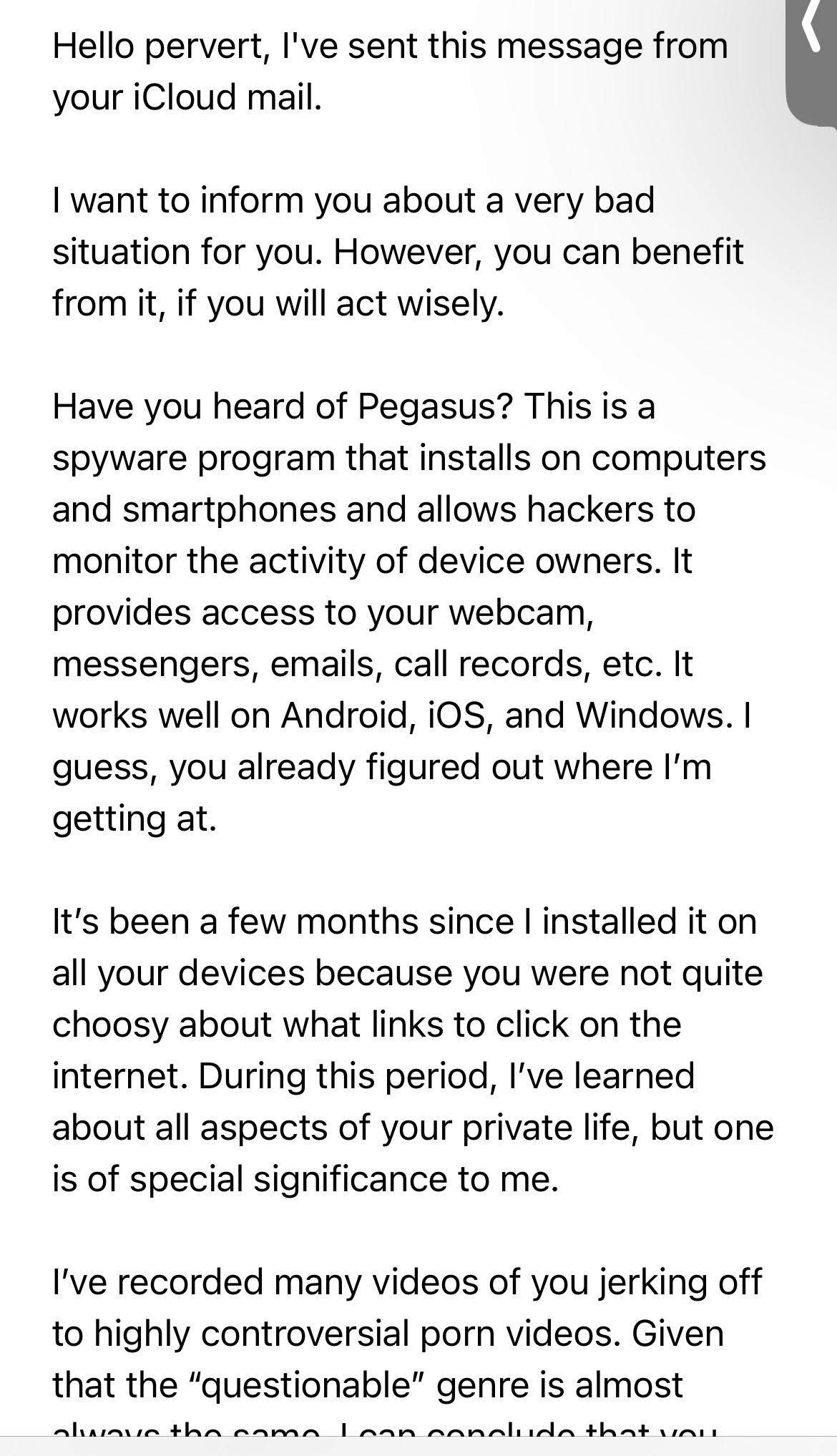 I hacked you email? Ist das spam? (Hacker, Spam-mail)