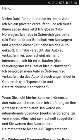 Die Email - (Auto, Gebrauchtwagen)