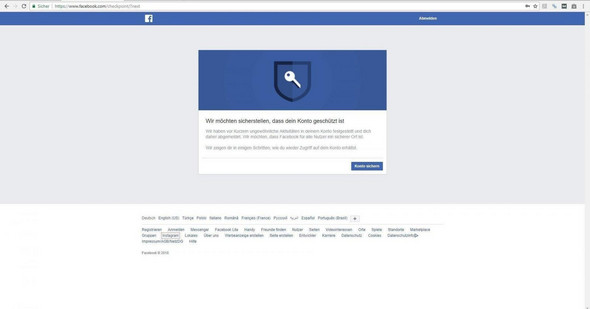 - (Computer, Facebook, Sperre)