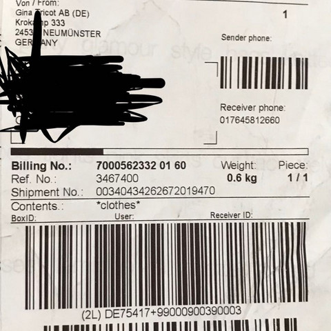 pix Rücksendeformular Post ich brauche eure hilfe gina tricot