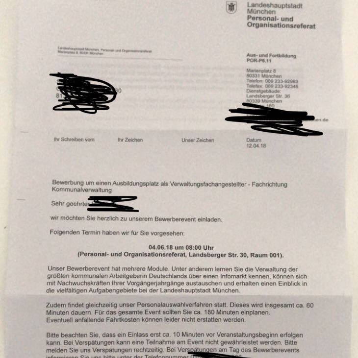Ich hab ein Bewerbungsgespräch als Verwaltungsfachangestellter ...
