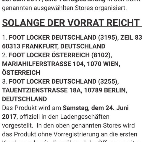 Das steht auf der webseite von footlocker, aber was meinen die damit? - (Mode, Fashion, Release)