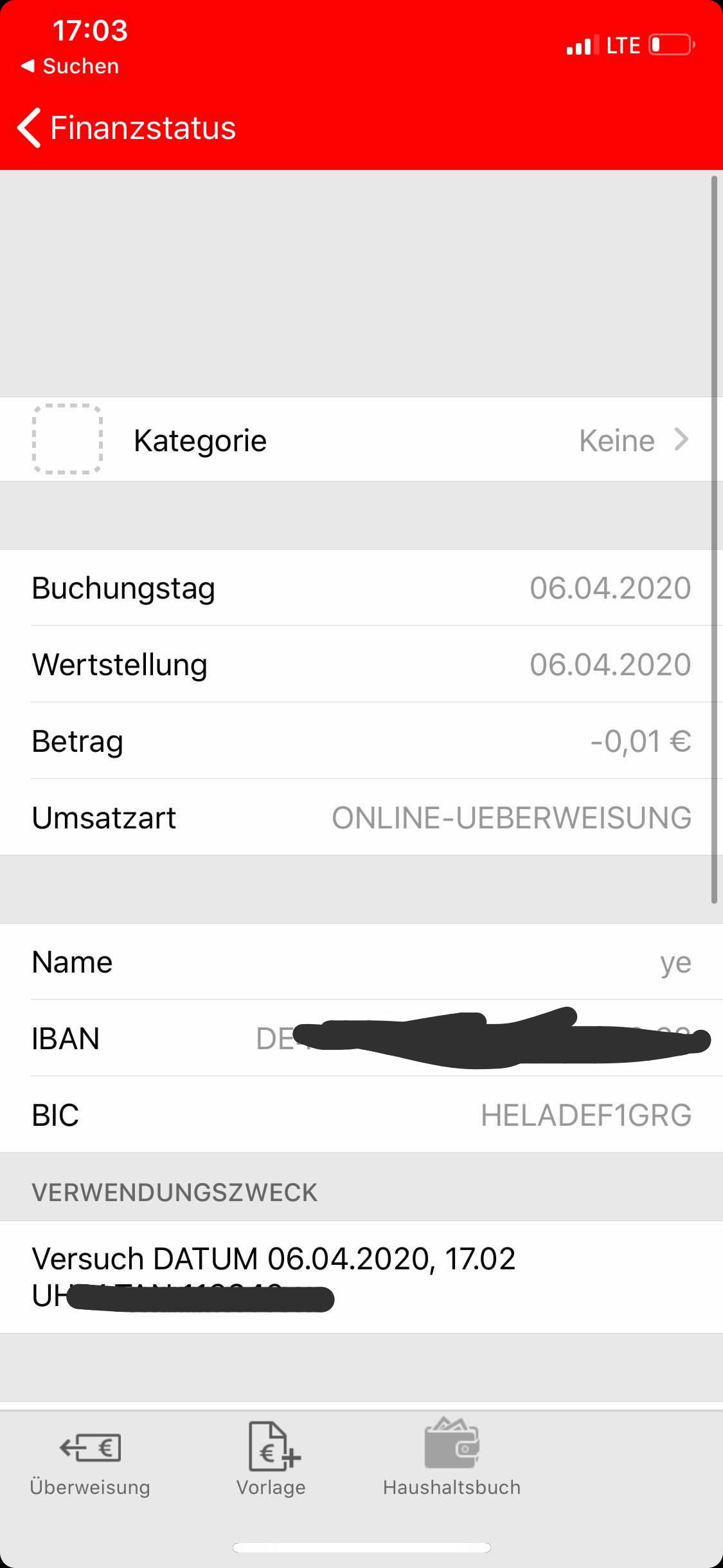Ich Hab Kurz Eine Freundin Geld Uberwiesen Versuch Habe Ihren Namen Nicht Eingegeben Wird Das Geld Trotzdem Ankommen Bei Ihr Siehe Bild Uberweisung