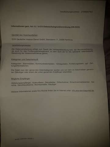 Ich Habe Brief Von Deutscher Inkasso Dienst Eos Did Bekommen Ist Das Betrug Inkassounternehmen