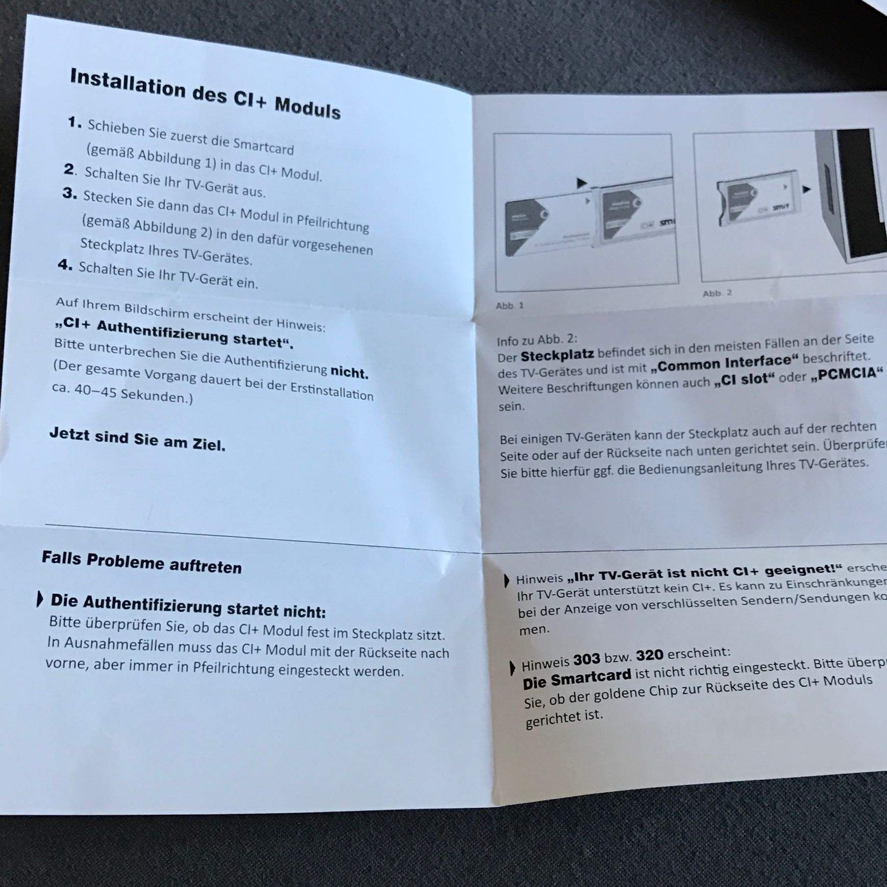 Ich habe ein Problem mit einem CL+ Modul und meinem Sony Fernseher da ...