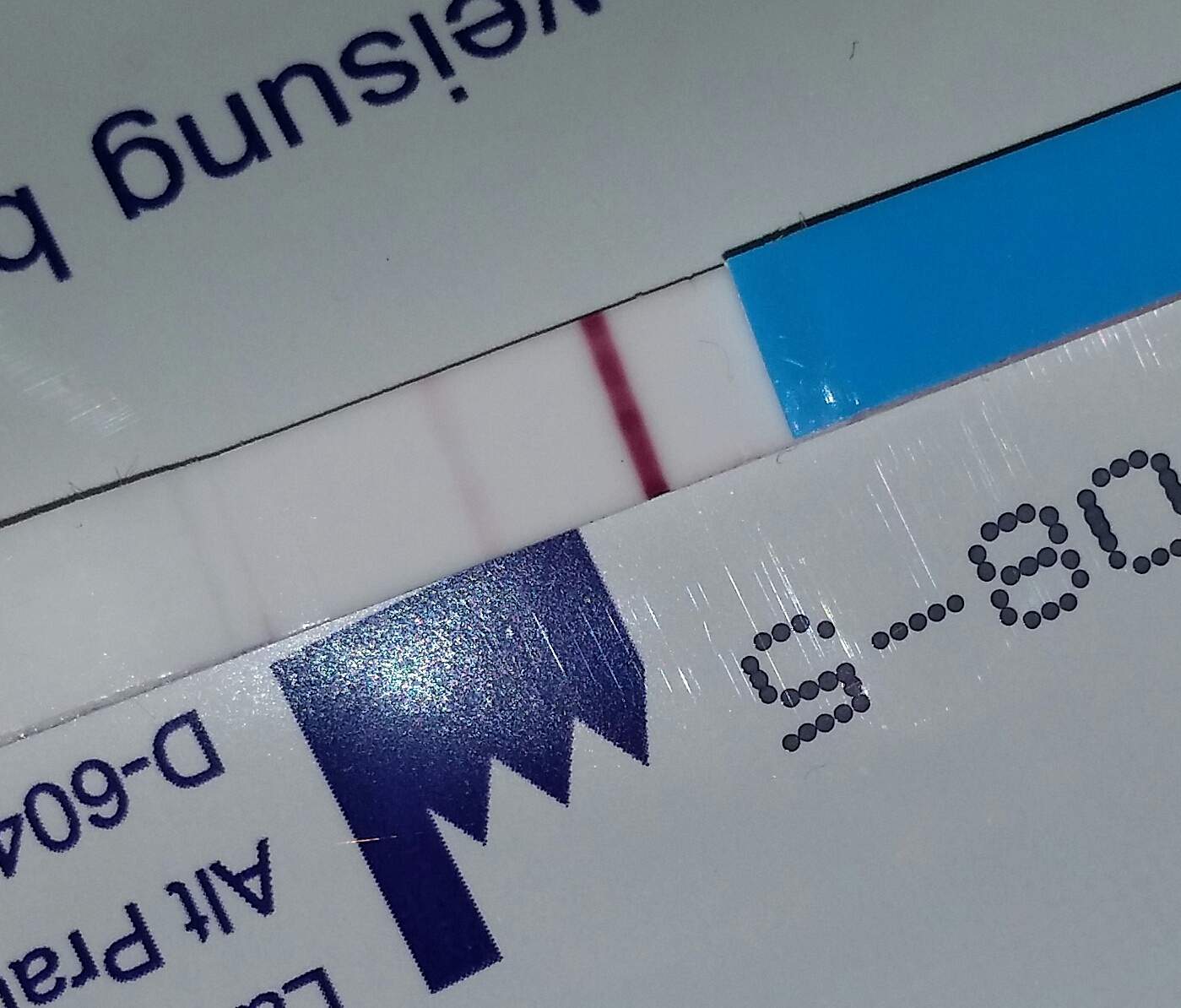 ich habe ein test gemacht siehe bild der 2te streifen ist minimal ...