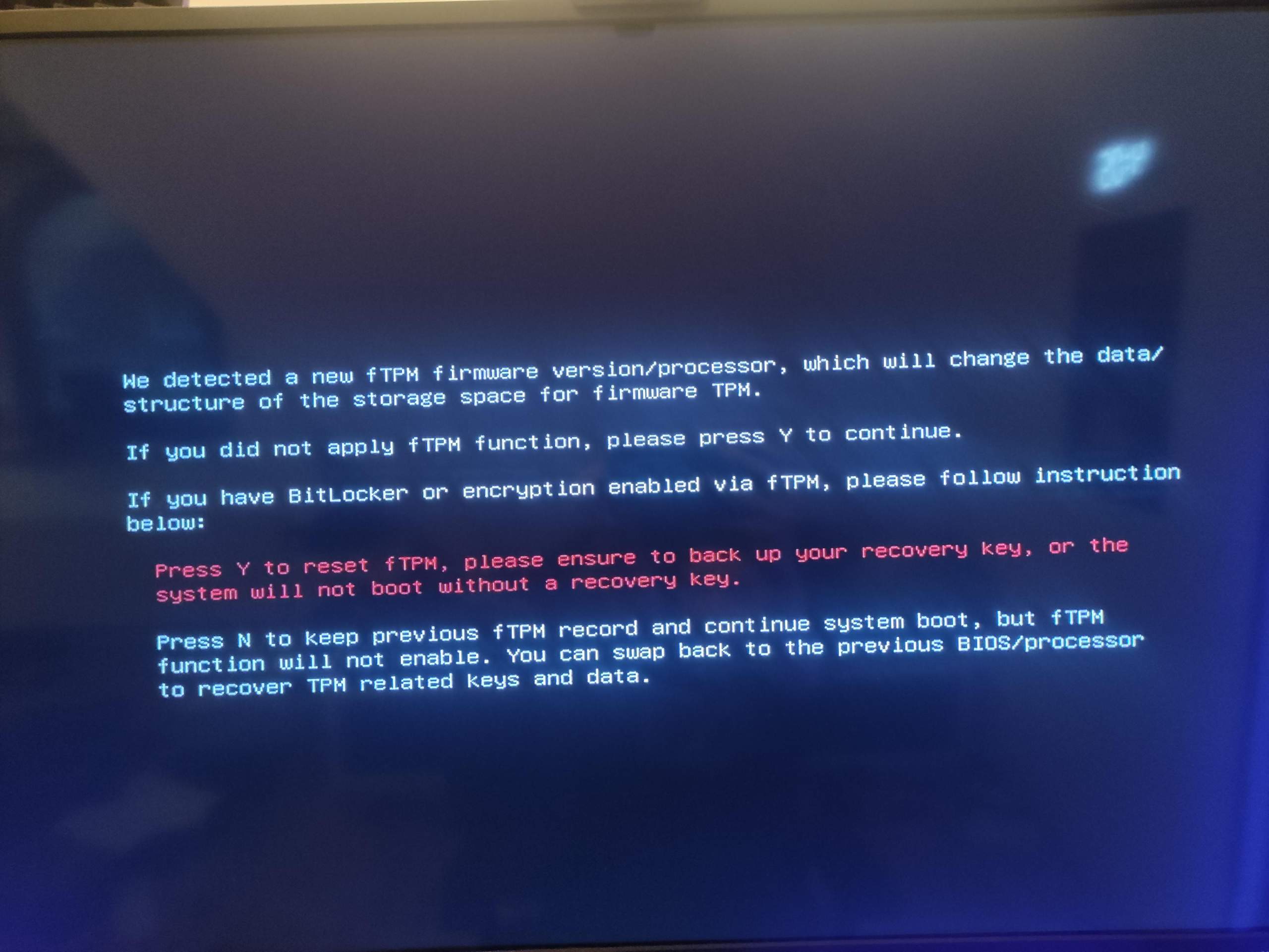 Ich habe eine neue CPU und wenn ich den PC starte kommt diese fehlermeldung? (Gaming PC