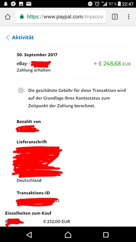 - (Geld, PayPal, keine auszahlung möglichkeit)
