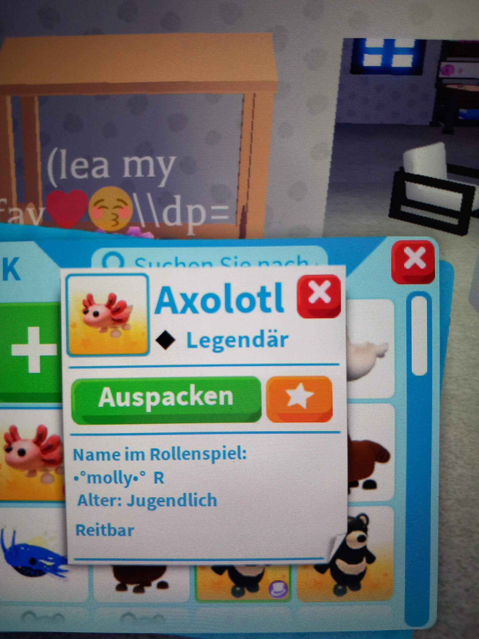 Ich habe in adobe me ein ride Axolotl gegen was kann man das ...