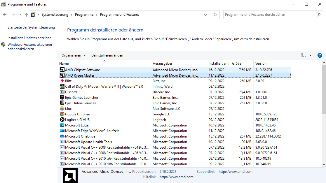 Ich habe mir von meinem gigabyte b550 gaming x Mainboard Treiber runder