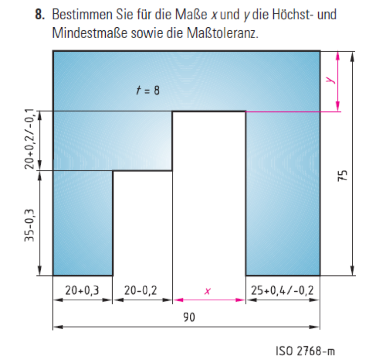 Ich habe Probleme folgende Aufgabe zu Maßtoleranzen zu lösen? (Schule, Maschinenbau, Ingenieur)