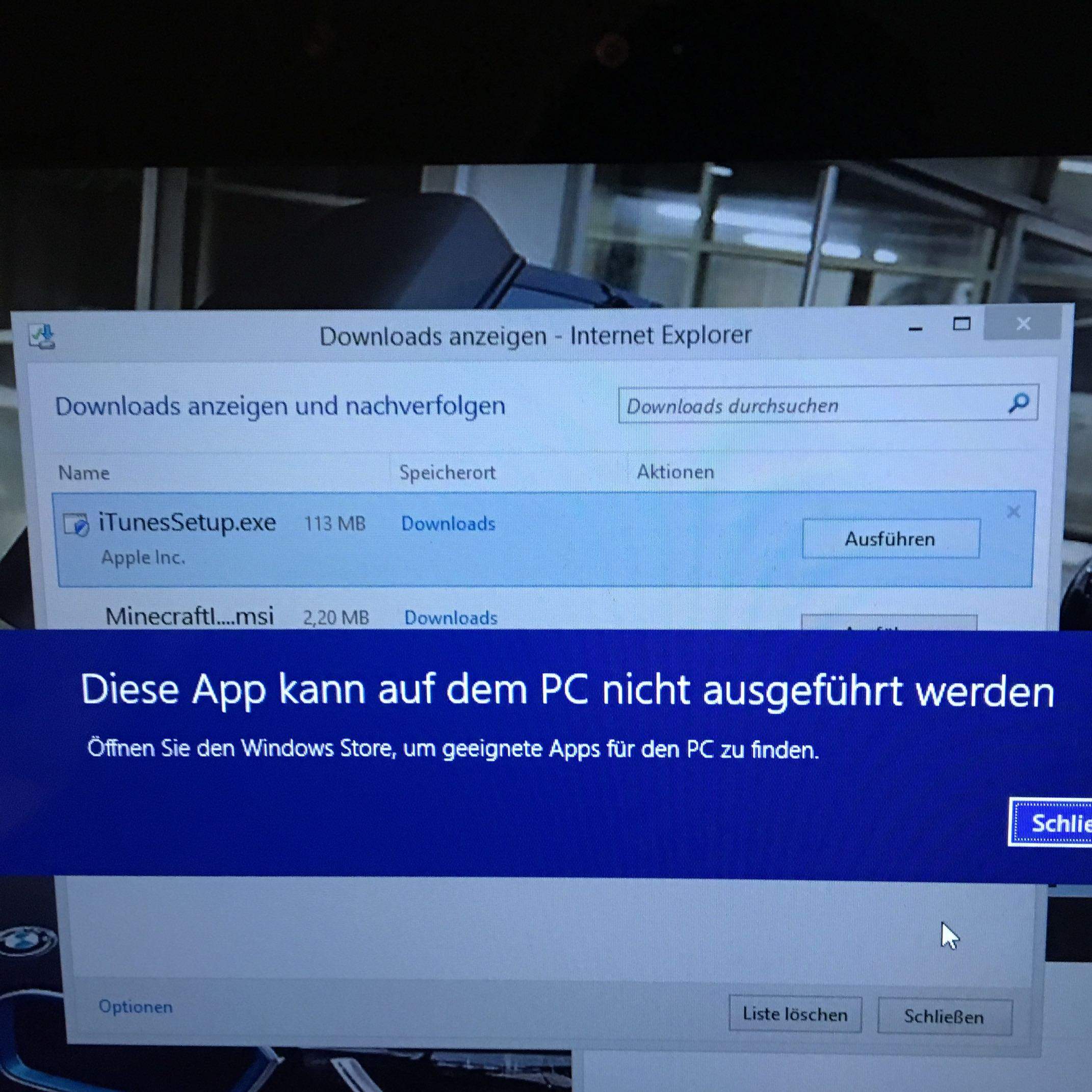 Ich hätte eine Frage Auf meinem Windows Surface kommt immer folgende Meldung (Diese App kann