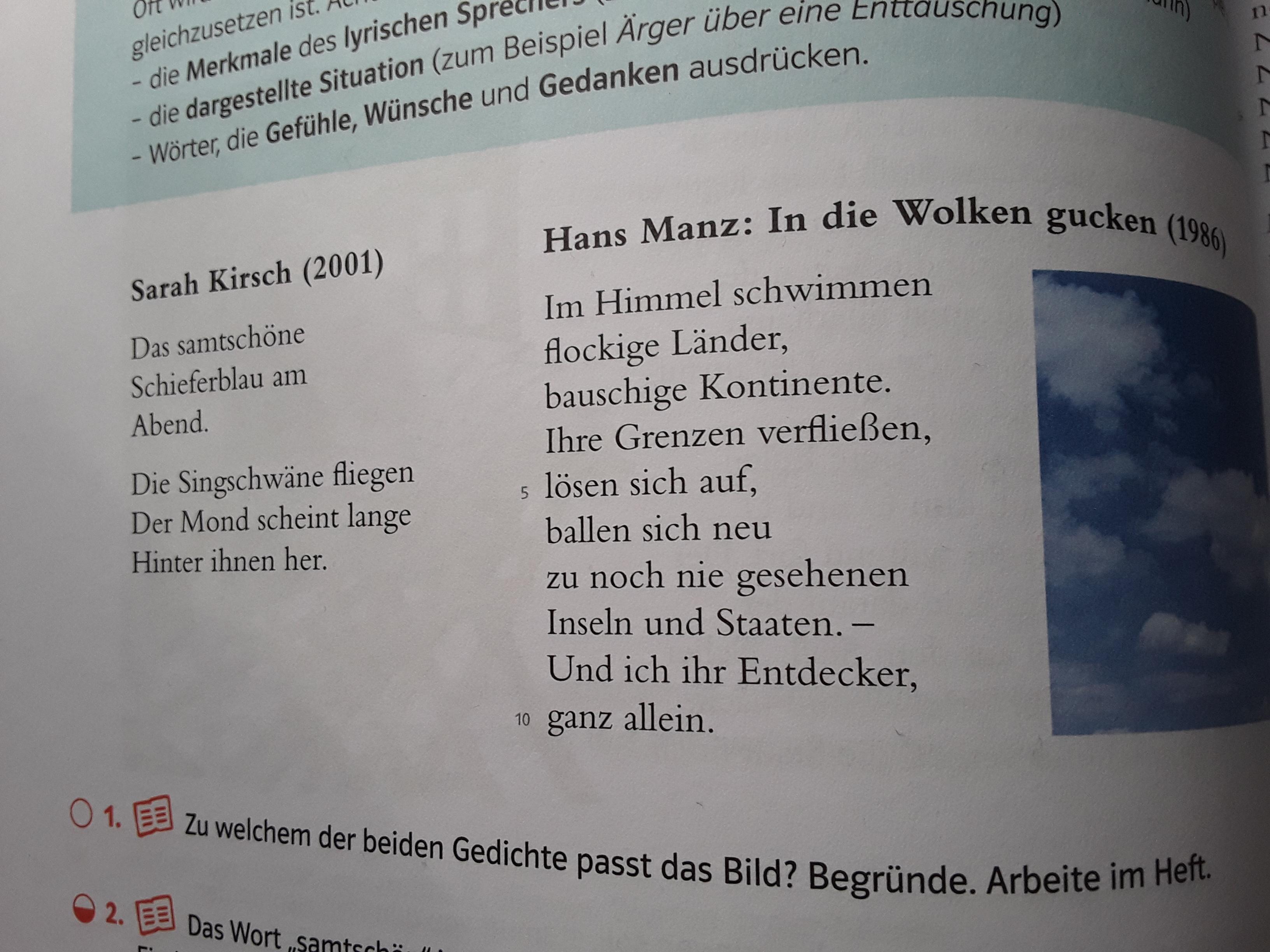 Auf Diesem Hügel überseh Ich Meine Welt Gedichtanalyse Ich ich verstehe diese Aufgabe nicht: Grundstimmung im Gedicht