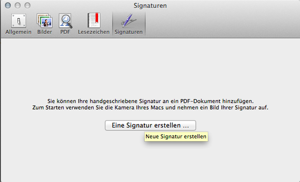Ich Kann Bei Meinem Mac Os X Bei Vorschau Keine Signatur Erstellen Was Machen Macbook
