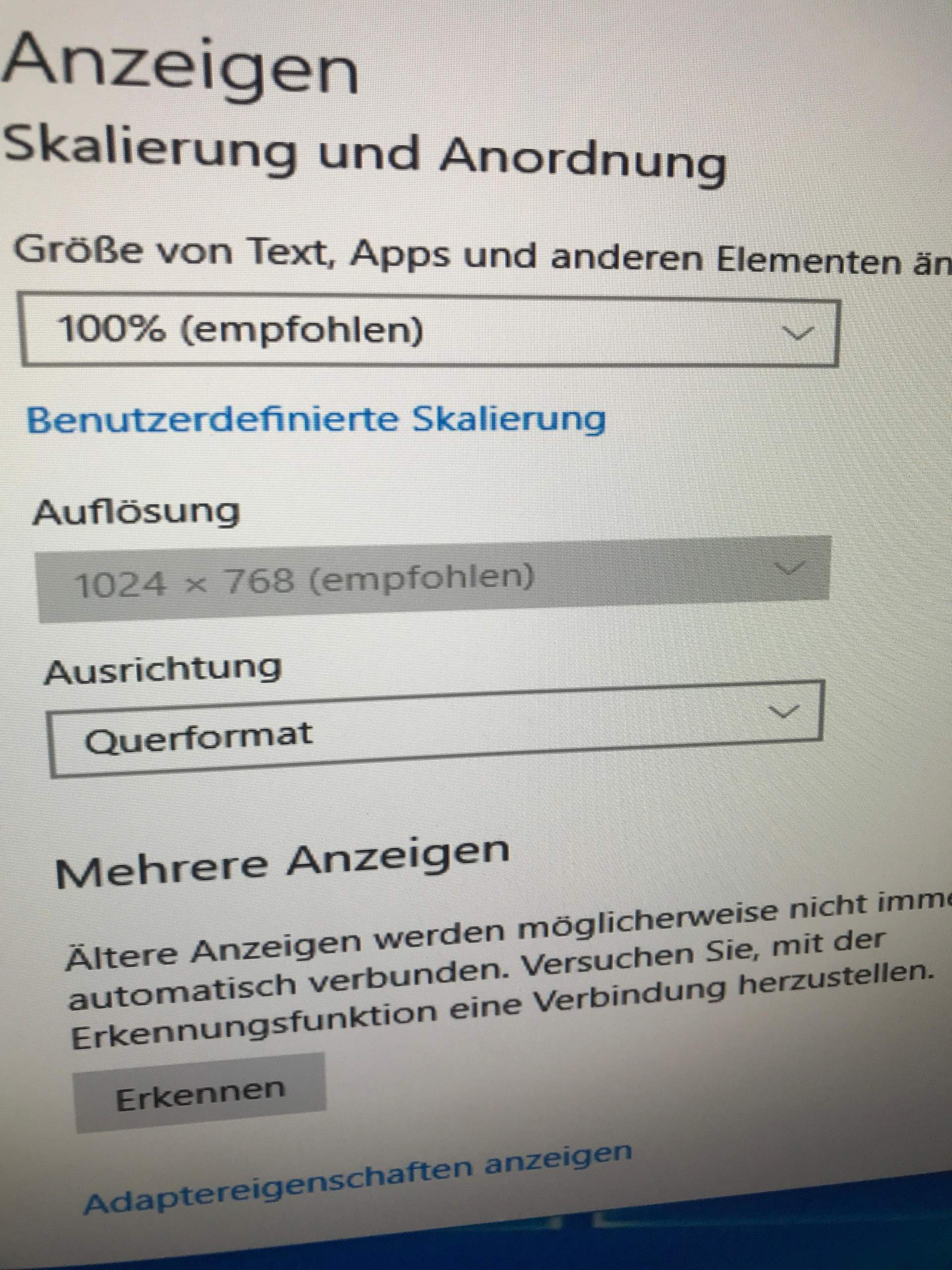 Ich kann bei windows die Auflösung nicht ändern? (Bildschirm, Desktop)