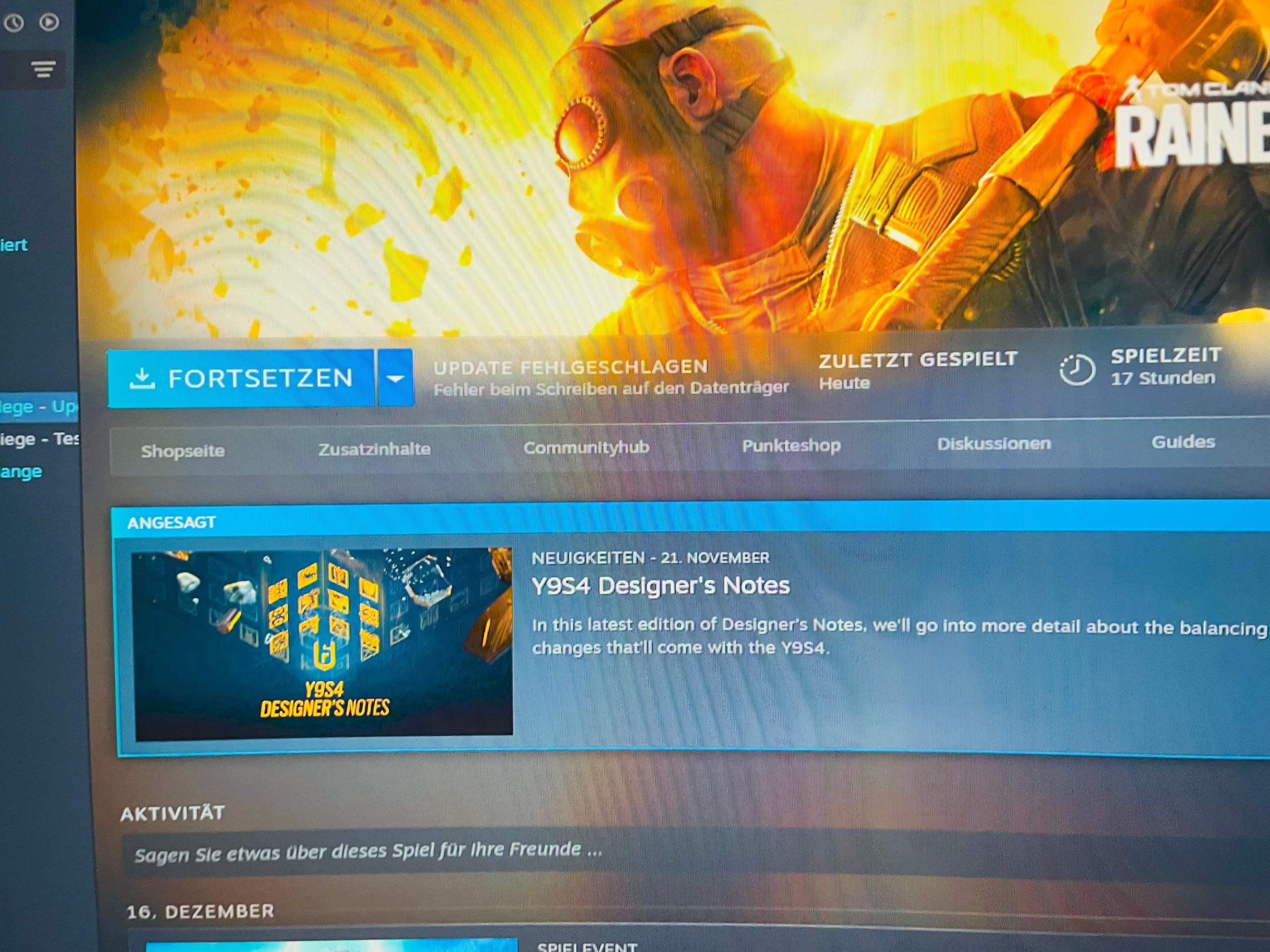 HILFE DAS SPIEL STARTET NICHT intelligence overview