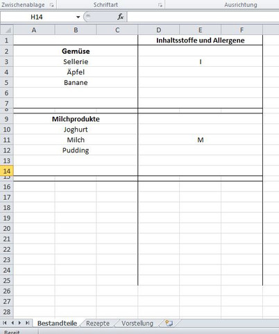 Blatt 1 - (Programm, Microsoft, Excel)