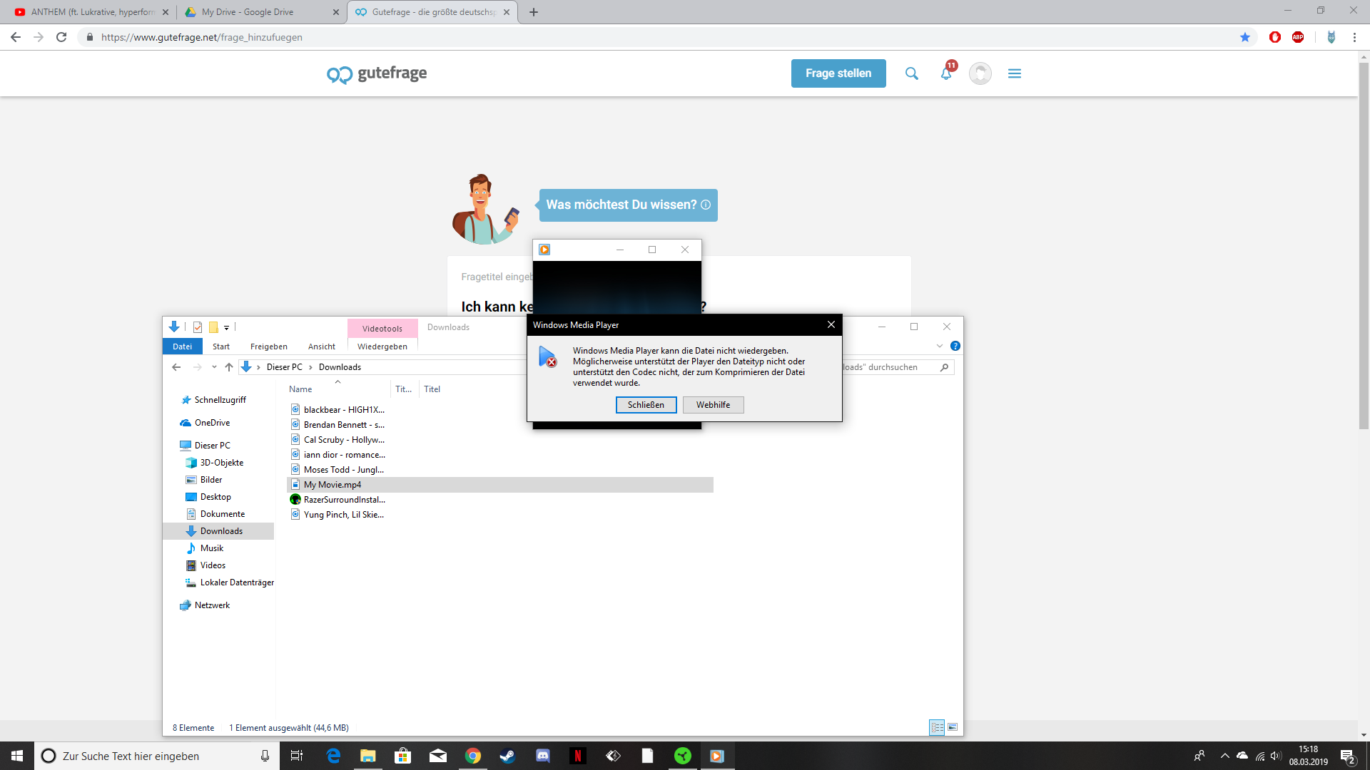 Ich kann keine Mp4 Videos abspielen? Video, Windows 10)