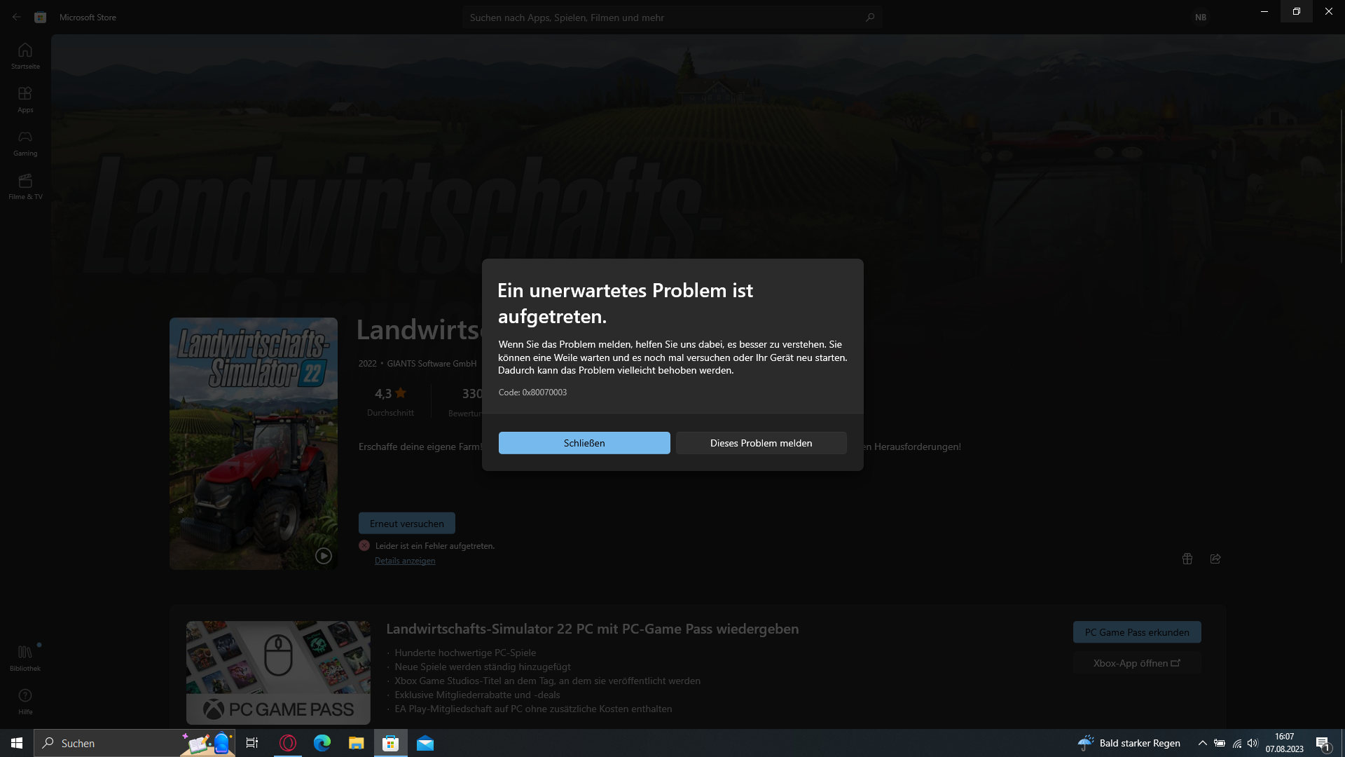 ich kann ls22 nicht herunterladen? (PC, LandwirtschaftsSimulator 22)