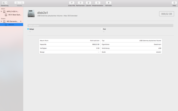 Ich Kann Meine Externe Festplatte Nicht Mehr Aktivieren Mac Computer Technik Spiele Und Gaming
