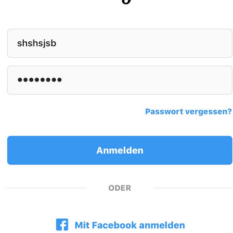 Kann mich bei instagram nicht anmelden