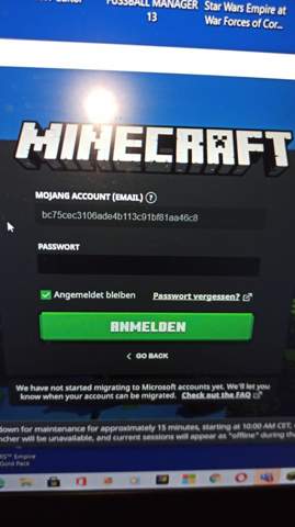 Minecraft ich kann mich nicht einloggen