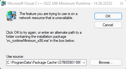 Ich kann Microsoft Visual C + + 2015 Redistributable (x86) 14.0.24212.0 ...