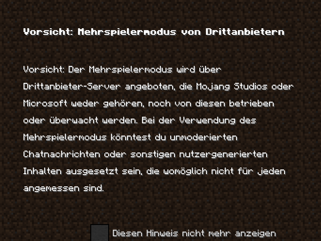 Ich kann nicht auf meine Minecraft Server Liste zugreifen? (Computer