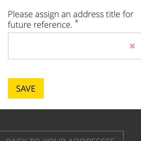 Please assign an address title for future reference ?  - (Englisch, Webseite, online)