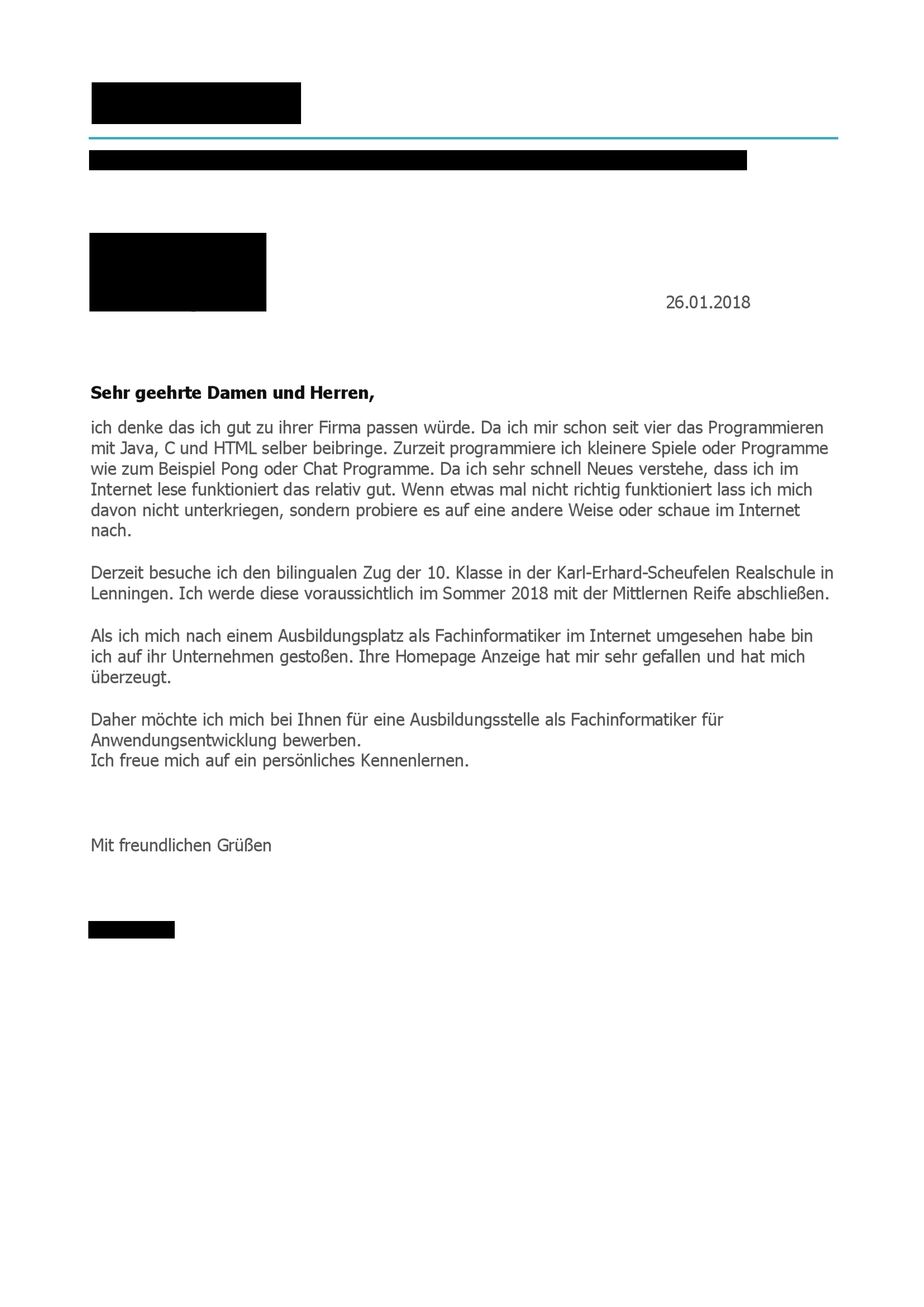 Ich Muss Will Mich Als Fachinformatiker Bewerben Und Habe 2 Bewerbungen Geschrieben Weiss Aber Nicht Welche Besser Ist Konnt Ihr Mir Sagen Welche Besser Ist Und Computer Schule Beruf