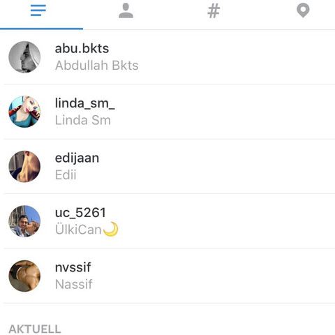 Hier sieht ihr die ganzen Leute nachdem ich mein Verlauf lösche - (instagram, Profil, insta)