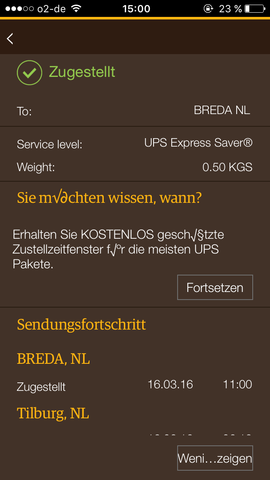 Schaut mal - (UPS, Breda Status)