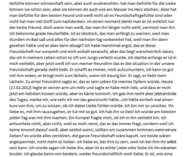 Ich weiß nicht, was mit mir los ist! Hilfeeeee! (Liebe, Freundschaft)