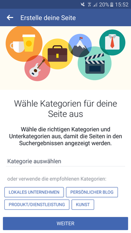 kategorie - (Facebook, Kategorie)