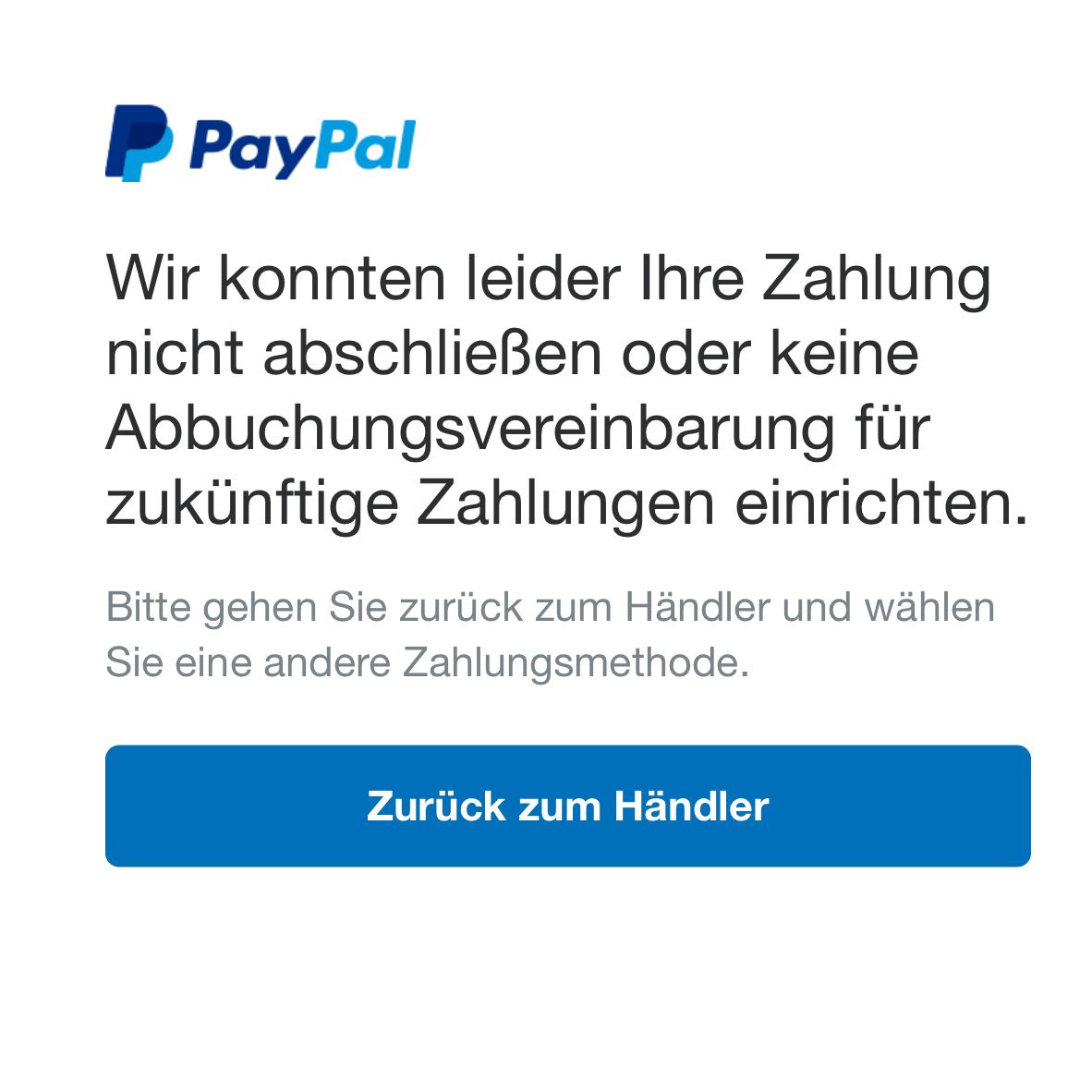 Paypal Funktioniert Nicht