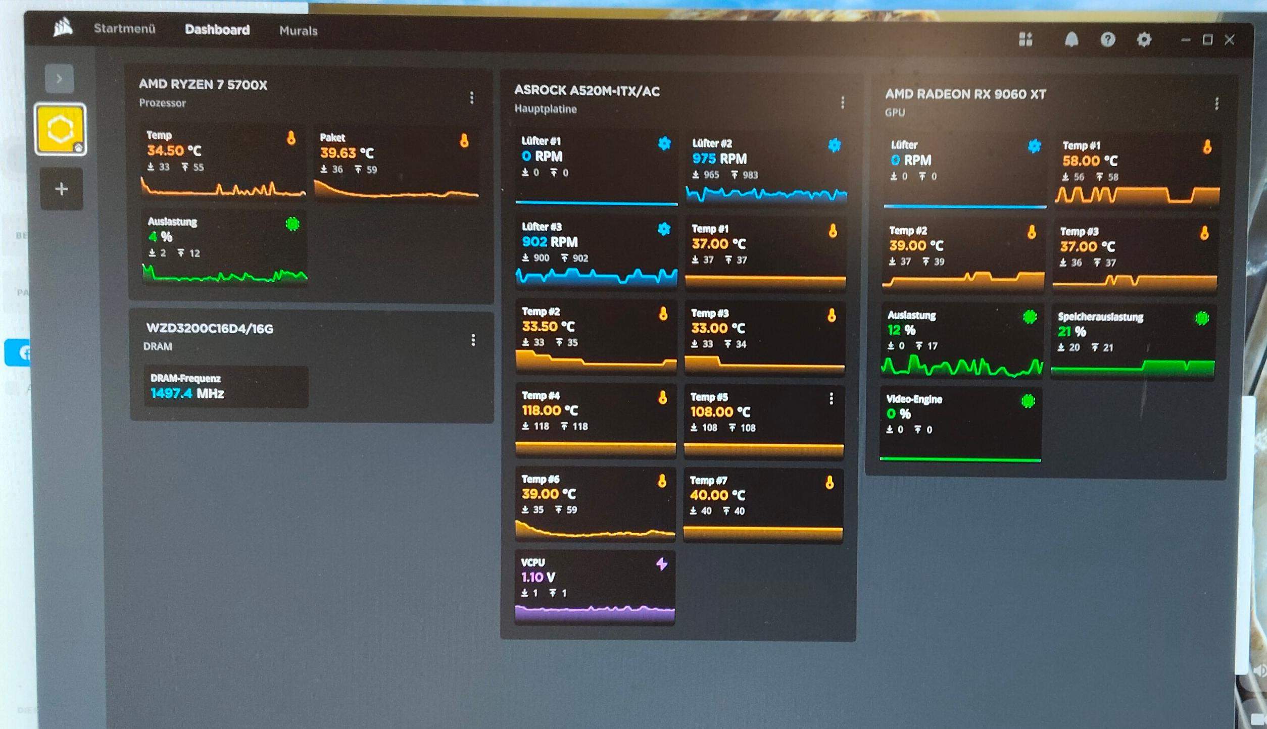 iCuE interface/dashboard erklärung bitte? (Computer, Gaming PC, Corsair)