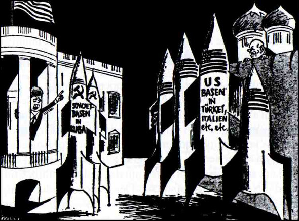 Karikatur zur Kubakrise 1962 - (Schule, Geschichte, Zeitgeschichte)