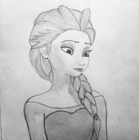 Elsa Frozen - (Manga, zeichnen, Zeichnung)