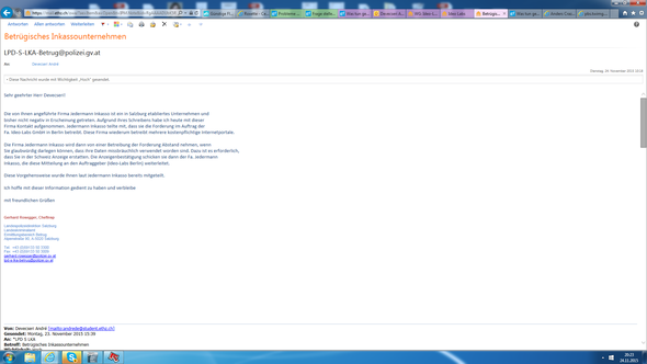 Ideo Labs Jedermann Inkasso War Es Ein Fehler Der Polizei Zu Mailen Recht Betrug