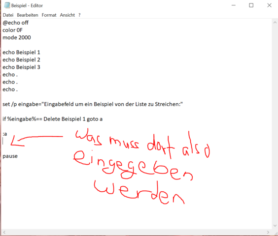 If Befehl Um Zeile Aus Batch Datei Zu Entfernen Computer Pc Programmieren