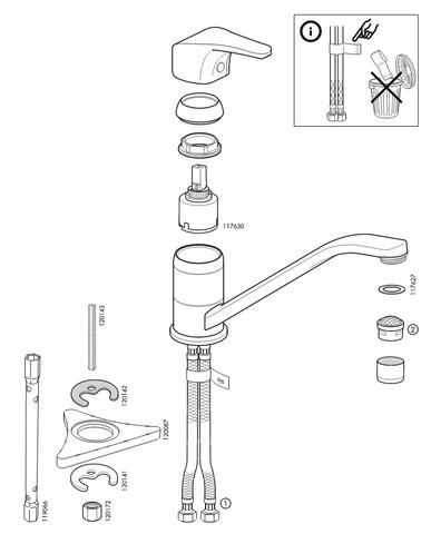 Lagan Explosionszeichnung - (Handwerk, IKEA, Wasserhahn)