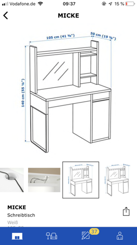 Micke Schreibtisch Weiss 105x50 Cm Hier Kaufen Ikea Deutschland